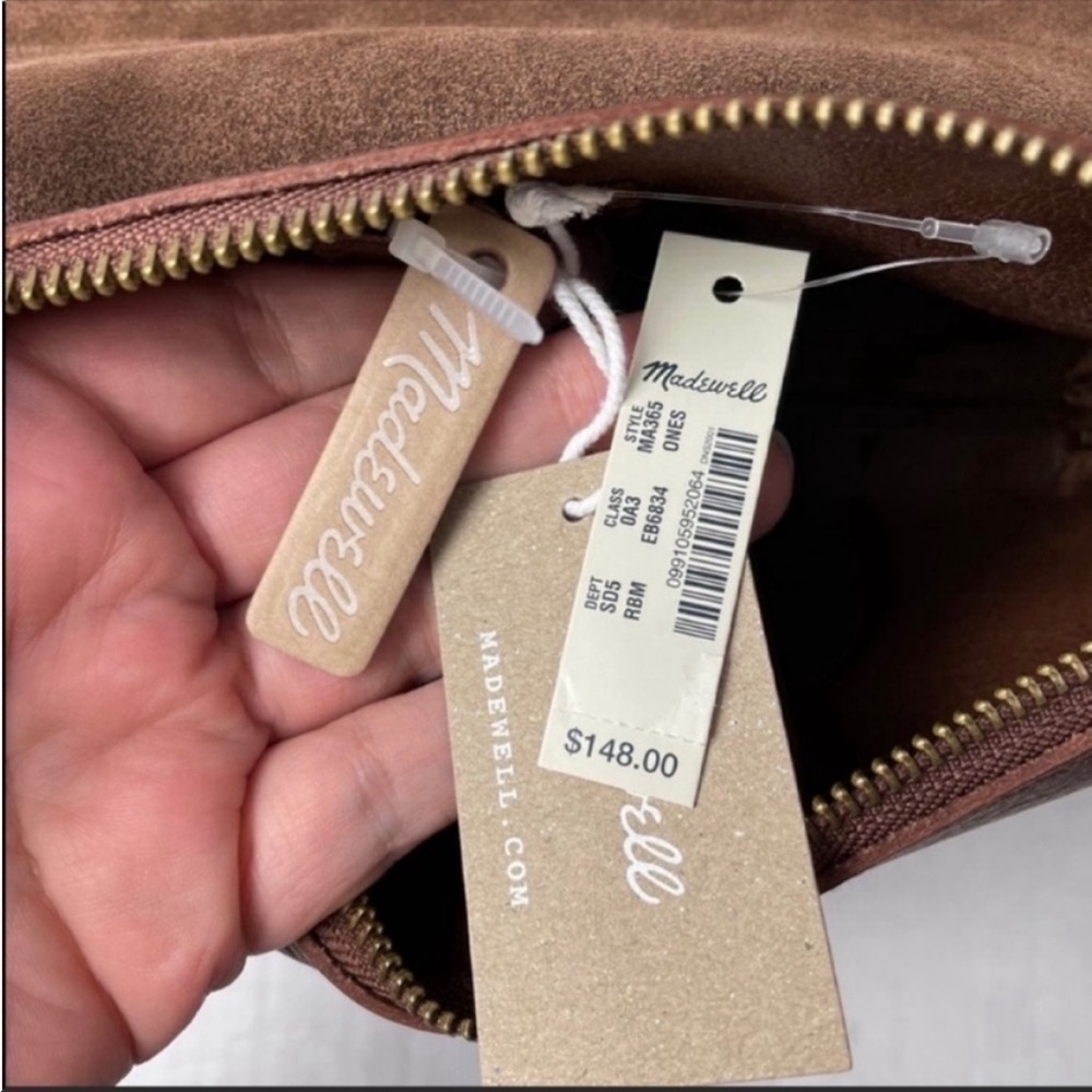 MADEWELL NWT Leopard Leather Flap Convertible Crossbody Bag - Picture 7 of 8